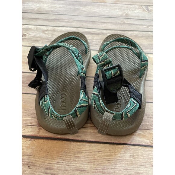 Chaco Kids Size 2 Youth Z1 Eco Tread Sports Strappy Cubit Teal Color Sandals - Picture 4 of 6